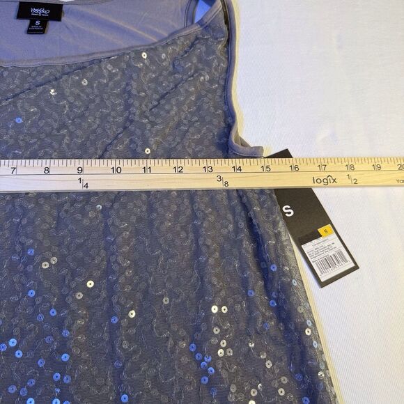 Mossimo Sequins Tank Top Size S Gray Layer Evening Going Out‎ Bling Party NWT - Picture 4 of 10